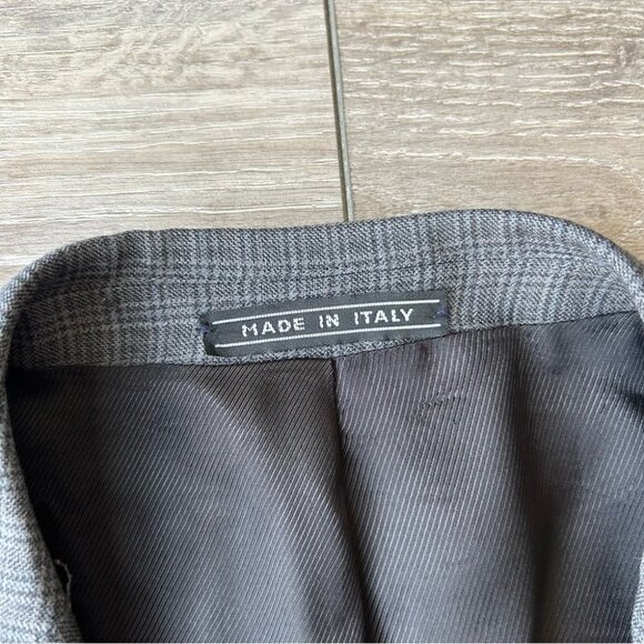 Zanetti Angelico Checked Pure Wool Blazer Made in Italy - Picture 4 of 11